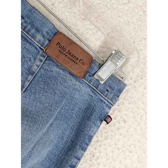 Vtg Y2K Polo Jeans Ralph Lauren Bootcut Womens 8 30x32 Bareback Blue Stretch - Picture 8 of 10